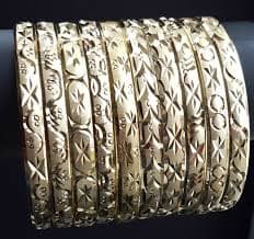 18k Layered real gold filled bangles dozen 12 pcs 6mm | eBay