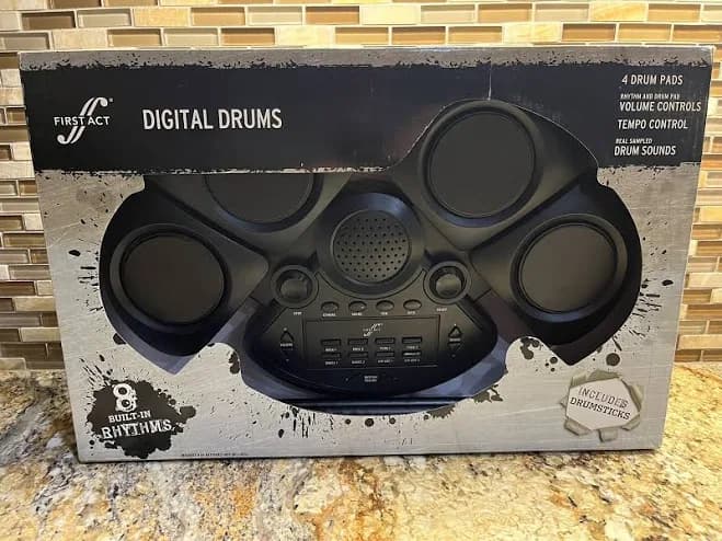SEALED First Act 4-Pad Digital Drum Set Music Drums & Drum Sticks!