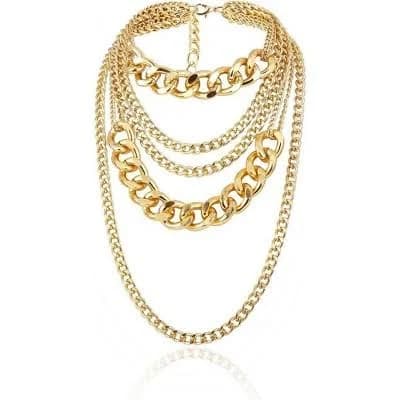 80s Hip Hop Chunky Gold Cuban Link Necklace