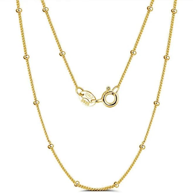 18K Gold Vermeil Bead Chain