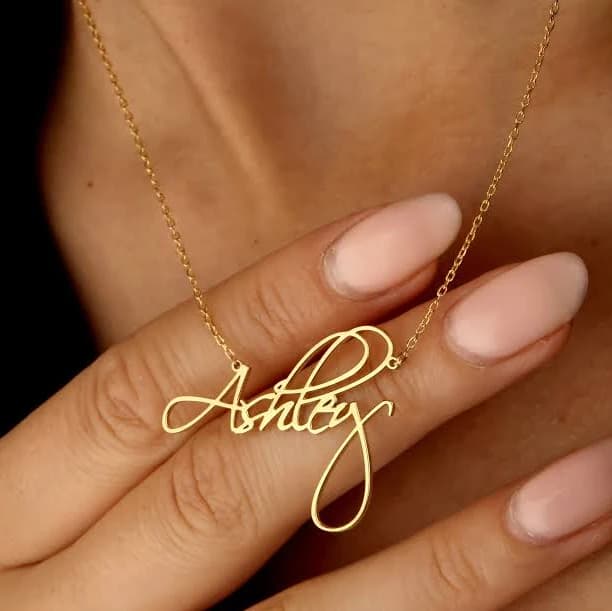 Personalized Script Pendant Necklace