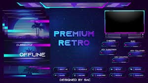 Neon Dreams: 80s Retro Twitch Stream Overlay for a Stylish Vibe! - Etsy