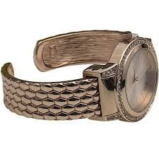 Blekon Collections Quartz Womens Rhinestone Bezel 34mm Case Metal Bangle Cuff Watch - Walmart.com