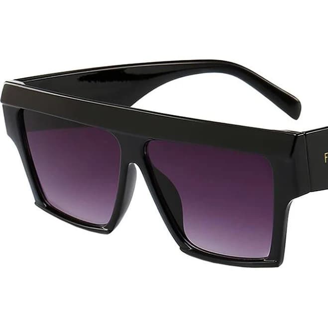 Avalon Oversized Flat-Top Sunglasses with 100% UV Protection
