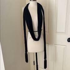 Valentino | Accessories | Valentino Black Tassel Wrap | Poshmark