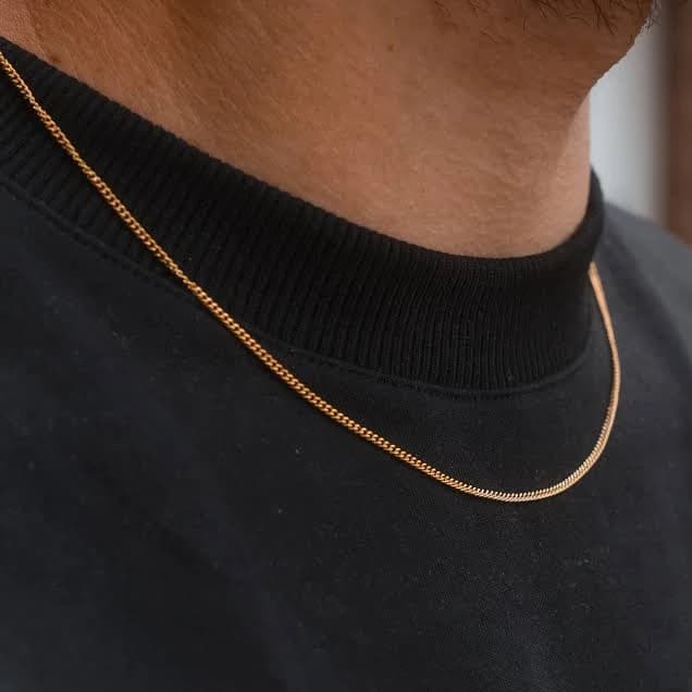 Twistedpendant 18k Gold Chain Necklace Chain Mens Gold 2mm Chain Mens
