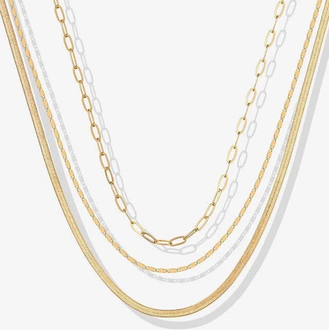 PAVOI Women's Layered Chain Necklace