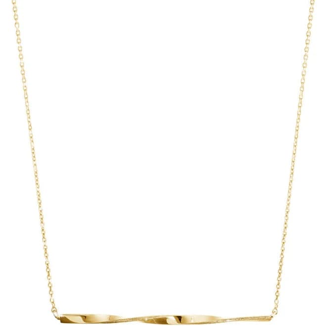 Twisted Bar Necklace made of Solid Gold