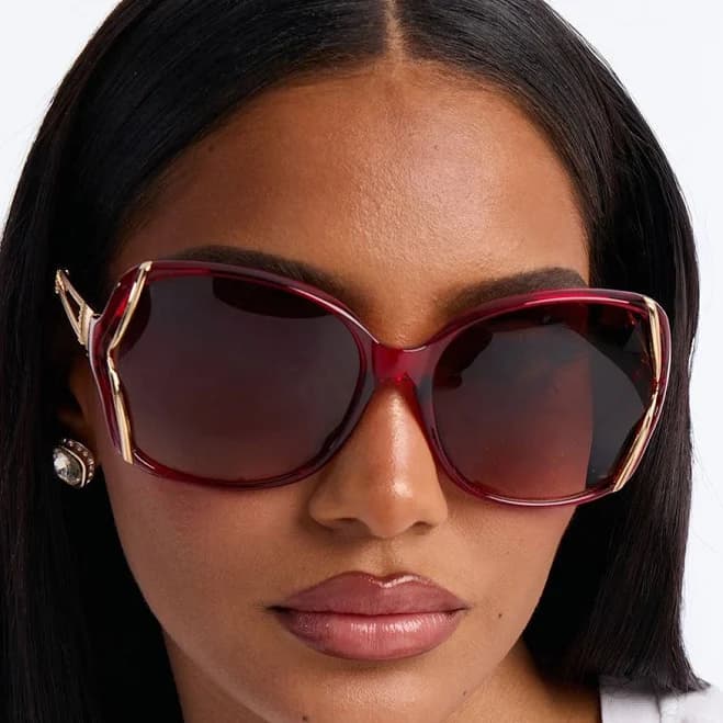 Fashion Nova Candy Apple Round Sunglasses
