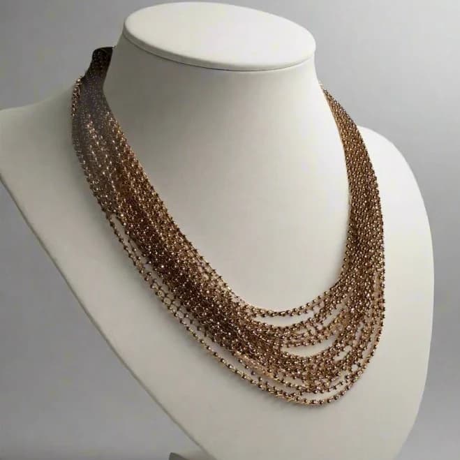 Trisha Layered Gold Beaded Necklace