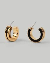 Madewell Soko Anga Inlay Hoop Earrings - Black | Editorialist