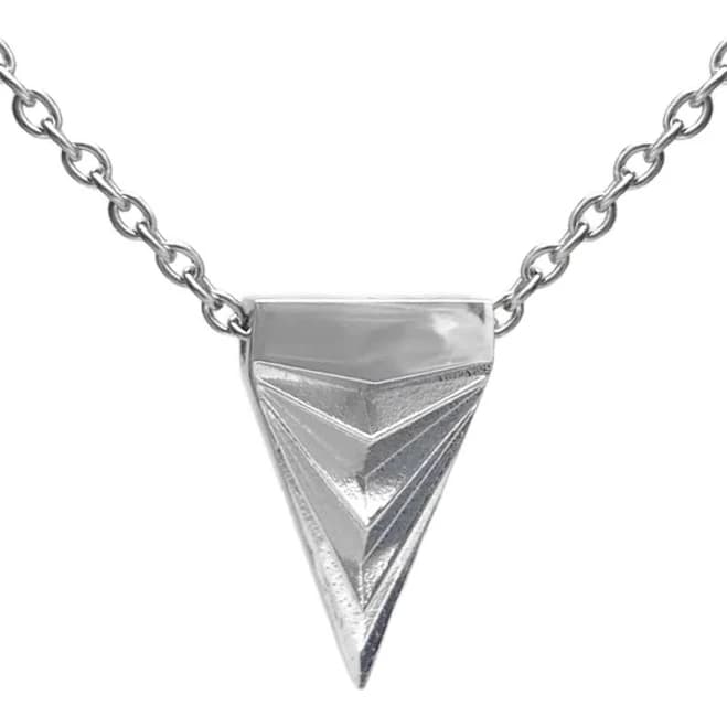 Edgy Jewelry Men's Stainless Steel Triangle Dagger Pendant Necklace