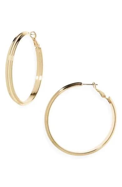 Nordstrom Ridged Hoop Earrings