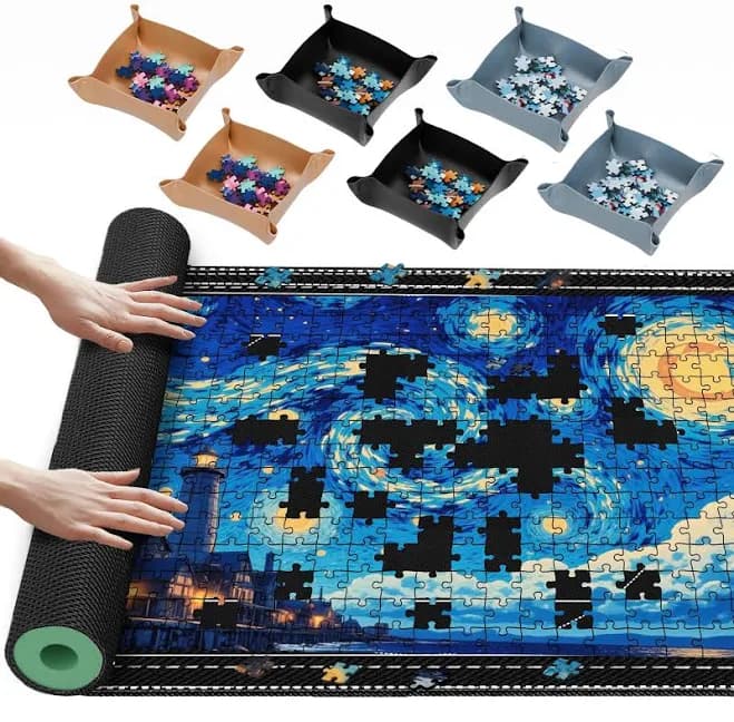 Lwoeo Jigsaw Puzzle Mat Roll Up