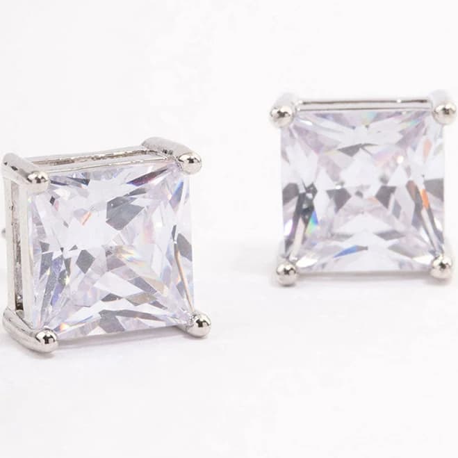Lovisa Cubic Zirconia Square Statement Stud Earrings