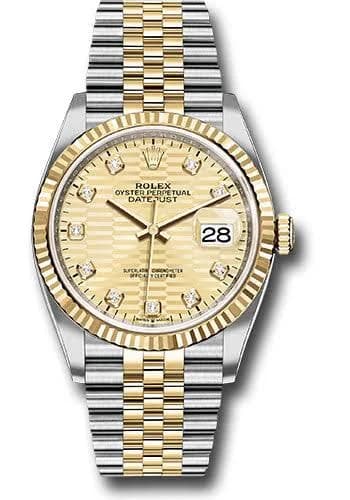 Rolex Datejust 126233 Golden Fluted Diamond Jubilee
