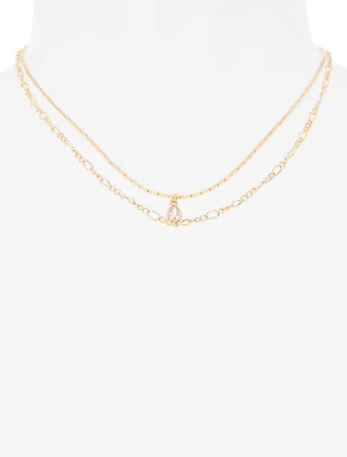 Ettika Women's Dewdrop Layered Chain Necklace