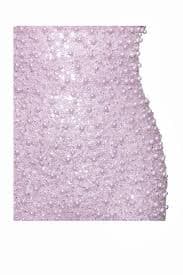 Lainey Purple Satin Sequin Pearls Beaded Maxi Dress