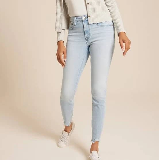 maurices Women's Edgely Light High Rise Super Skinny Ankle Jeans