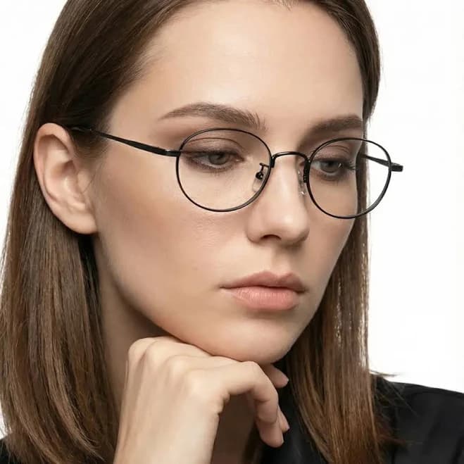 ELKLOOK Oval Prescription Glasses Frames