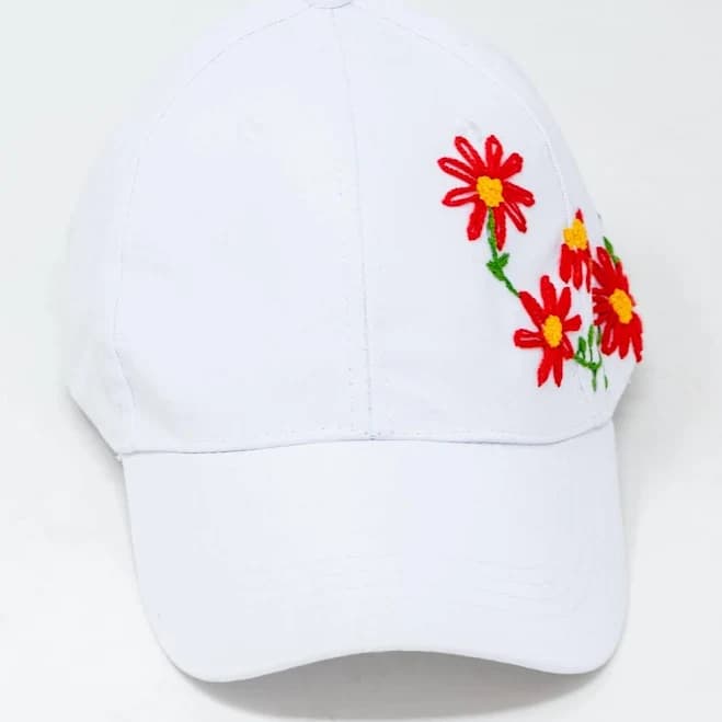 Floral Embroidered Cap