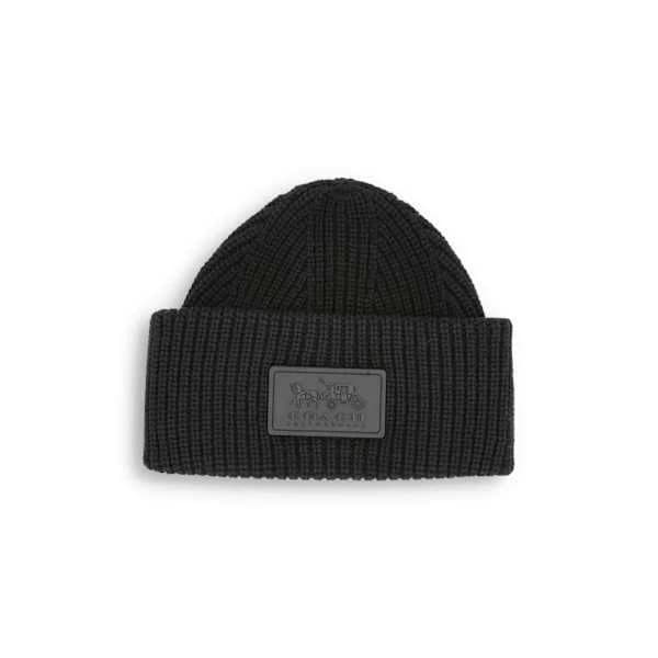 Women's Coach Accessories Coach Patch Beanie Black