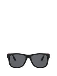 Ralph Lauren Square Frame Sunglasses In Black - 25% Off | Editorialist