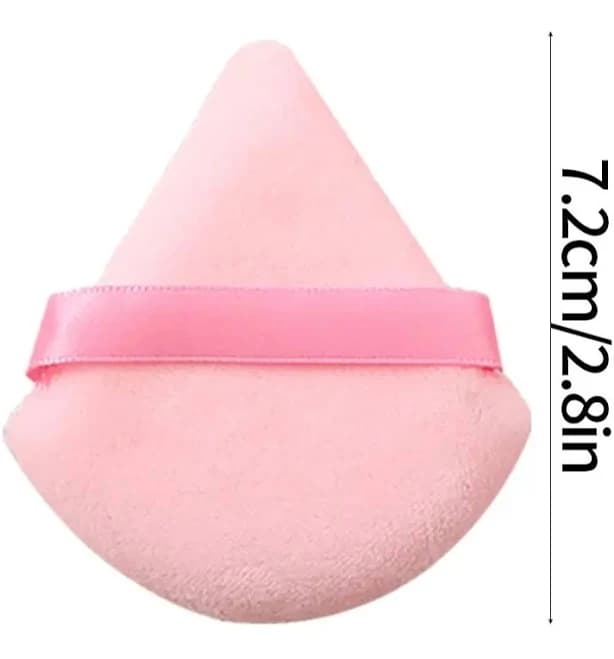 5pcs Best-selling pink triangular powder puff, a dry and wet dual-purpose facial makeup tool that