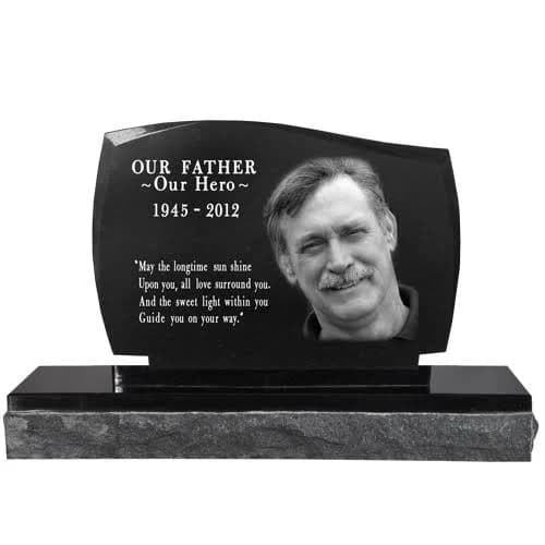 Legacy Photo Laser Engraved Granite Headstone