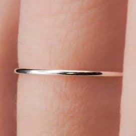 Tiny Sterling Silver Stacking Ring