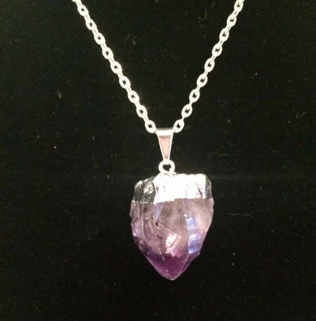 Amethyst Raw Point Pendant