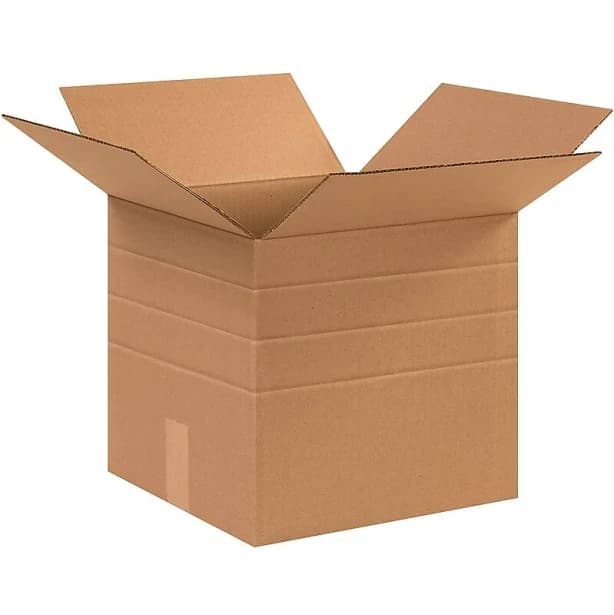 12.5" x 12" x 12.5" Multi-Depth Shipping Boxes, Brown, 25/Bundle (MD121212R)