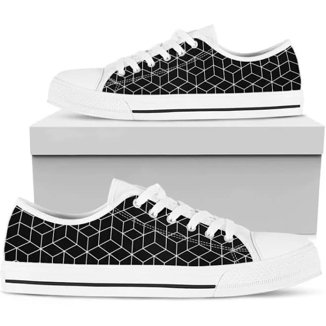 Geometric Cube Low Top Sneakers