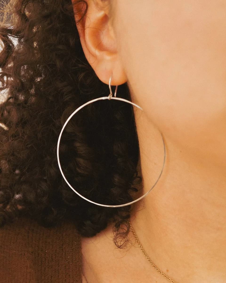 14K Gold Full Circle Hoop Earrings