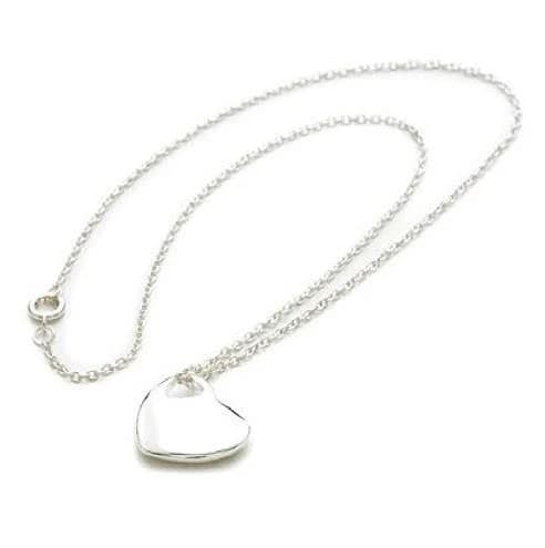 Liberty Charms 925 Sterling Silver Plated Heart In Heart Charm Necklace
