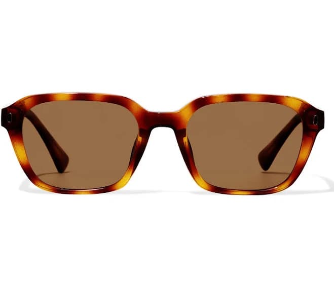 Rectangular Asian Fit Polarized Sunglasses