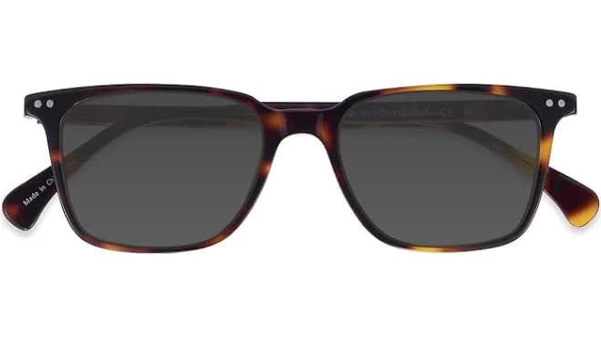 Acetate Rectangle Sunglasses with 1.6 Basic Tint Lenses