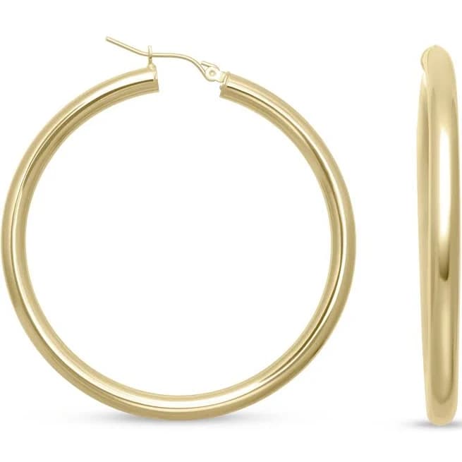 10K & 14K Yellow Gold Hoop Earrings