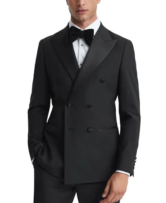 Reiss Men's Poker DB Tailored-Fit Double-Breasted Stretch Wool-Blend Jacket