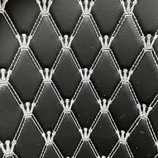 Amazon.com: LANOBA Quilted Foam Vinyl Fabric King Crown Classic Pattern with 0.23" Sponge Backing Faux Leather Fabric for Car Headliner, Furniture Upholstery, Headboards,Diamond 2" x 3" (King Crown-Black White)