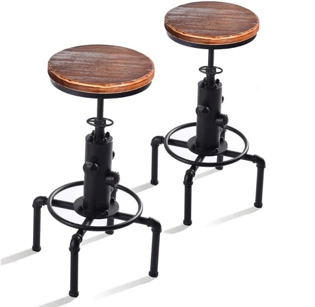 Williston Forge Dicle Swivel Adjustable Height Counter Stool