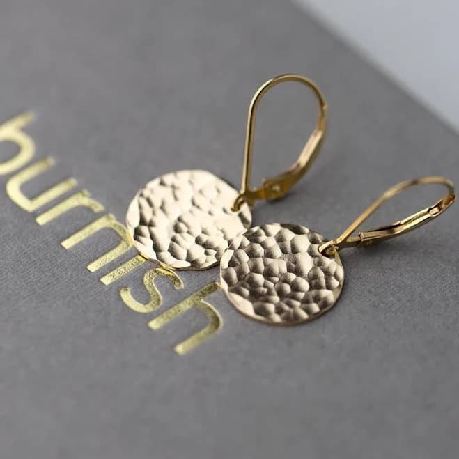 Hammered Disc Earrings