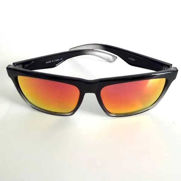 Unisex Wrap Sunglasses with Mirrored Lenses