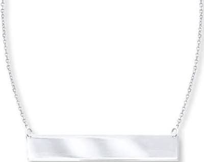 Sterling Silver Adjustable Bar Necklace