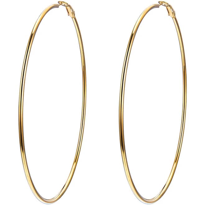 18K Gold Plated Hoop Earrings