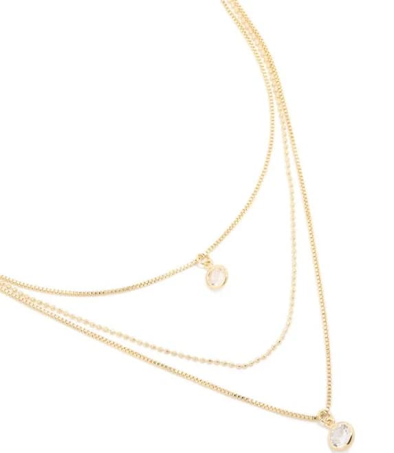 Lovisa Gold Plated Cubic Zirconia Necklace