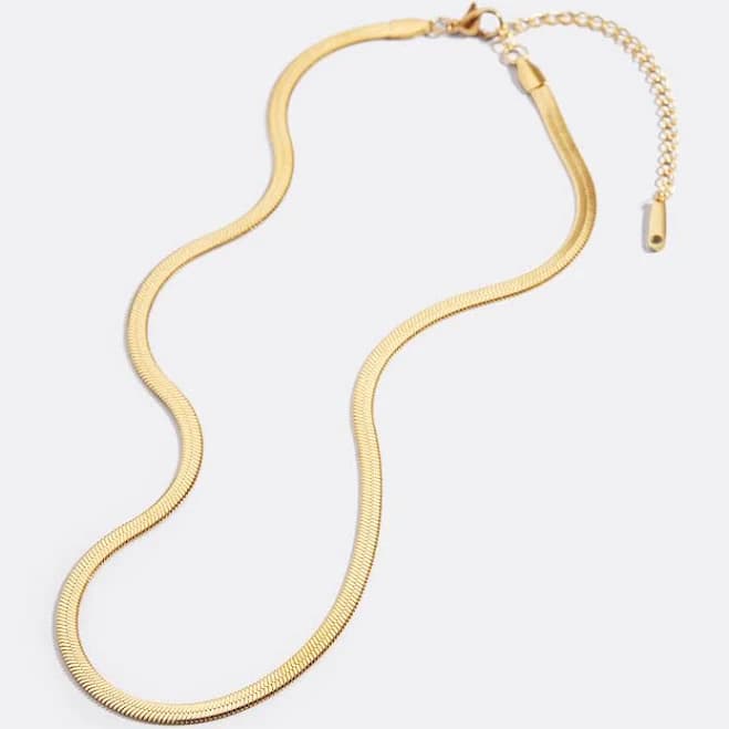 Mint & Lily Herringbone Gold Chain Necklace