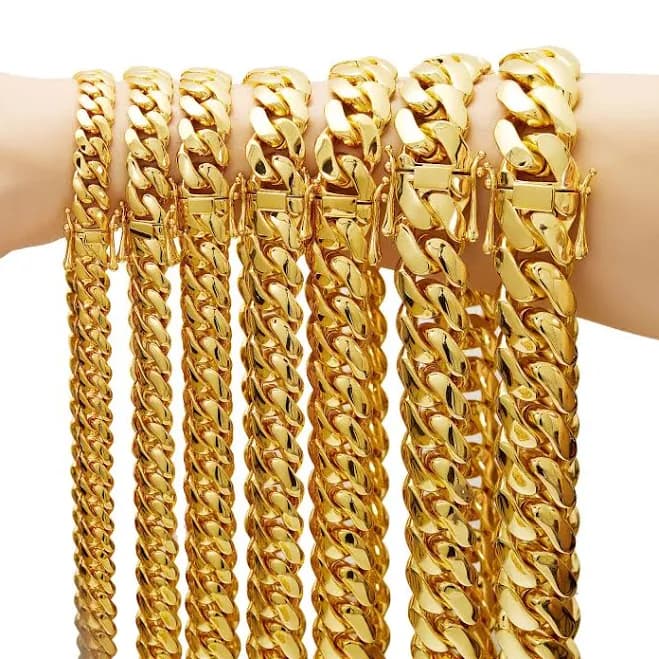 Men's Stainless steel cuban link chain chain chain