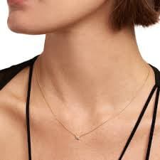 1/8 CT. T.W. Lab-Grown Diamond Small and Large Two Stone Necklace in 14K Gold – 19.69" | Zales Outlet