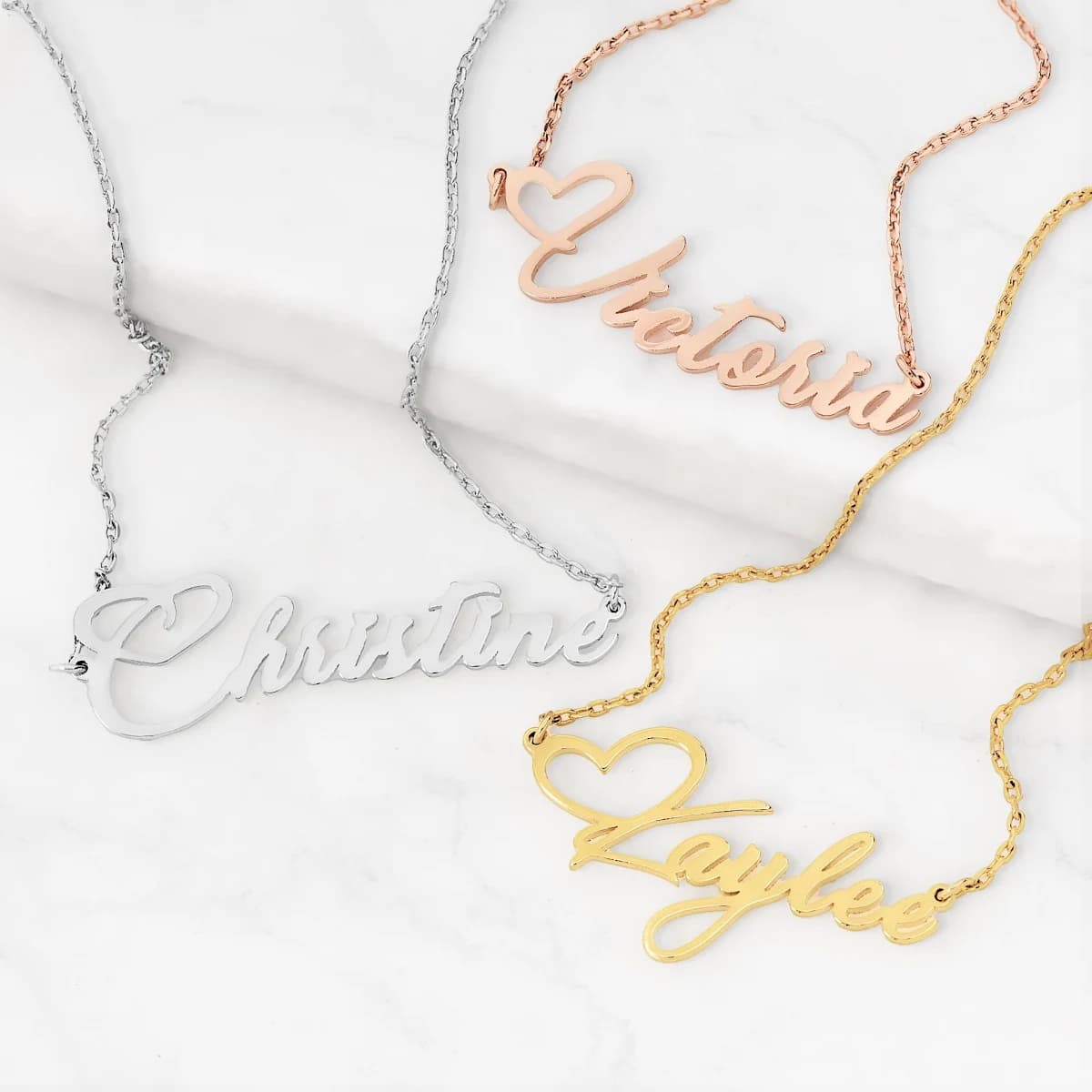 Personalized Planet Sterling Silver Handwritten Script Name Necklace